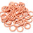 18swg (1.2mm) 3/16in. (5.0mm) ID 4.1AR  EPDM Rubber Jump Rings - Peach