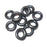 4mm Thick 13/32in. (7.0mm) ID 1.5AR  EPDM Rubber Jump Rings - Black
