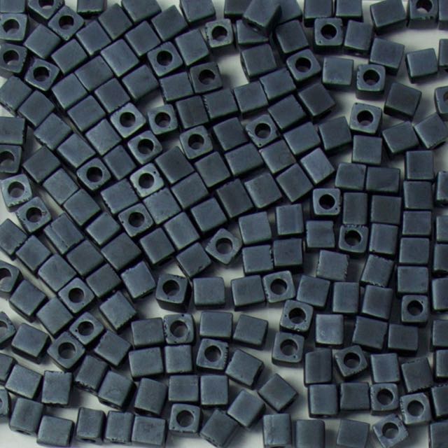 Miyuki 3.0mm CUBE Beads - Matte Gunmetal