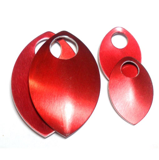 Small - Regular Finish Anodized Aluminum Scales - Red