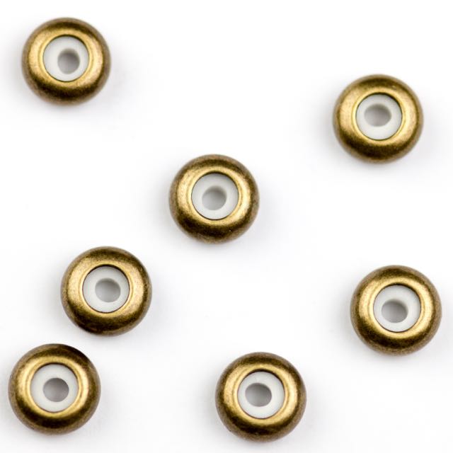 8mm x 4mm Slide on Clasp w 3.5mm Hole - Antique Brass