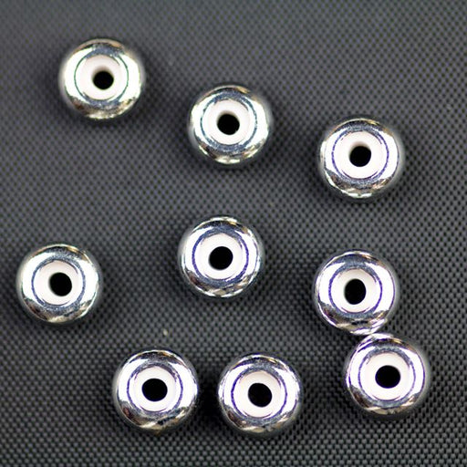 8mm x 4mm Slide on Clasp w 3.5mm Hole - Silver