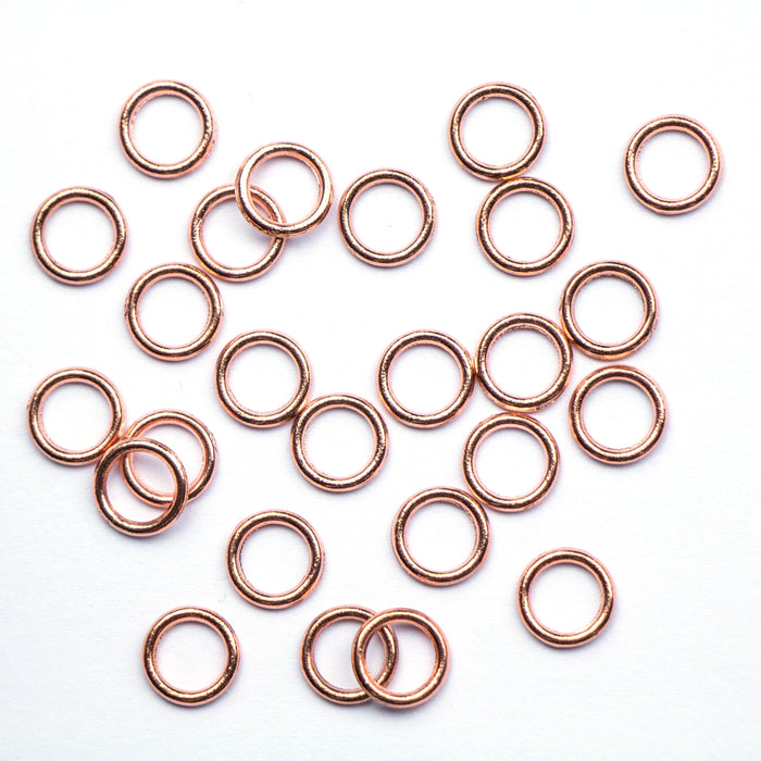8mm Closed Jump Rings - Copper