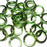 16swg (1.6mm) 1/4in. (6.6mm) ID Square Wire Anodized Aluminum Jump Rings - Lime
