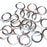 16swg (1.6mm) 1/4in. (6.6mm) ID Square Wire Anodized Aluminum Jump Rings - Silver