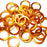 16swg (1.6mm) 3/8in. (10.0mm) ID Square Wire Anodized Aluminum Jump Rings - Orange