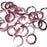 16swg (1.6mm) 3/8in. (10.0mm) ID Square Wire Anodized Aluminum Jump Rings - Pink