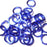 16swg (1.6mm) 3/8in. (10.0mm) ID Square Wire Anodized Aluminum Jump Rings - Purple