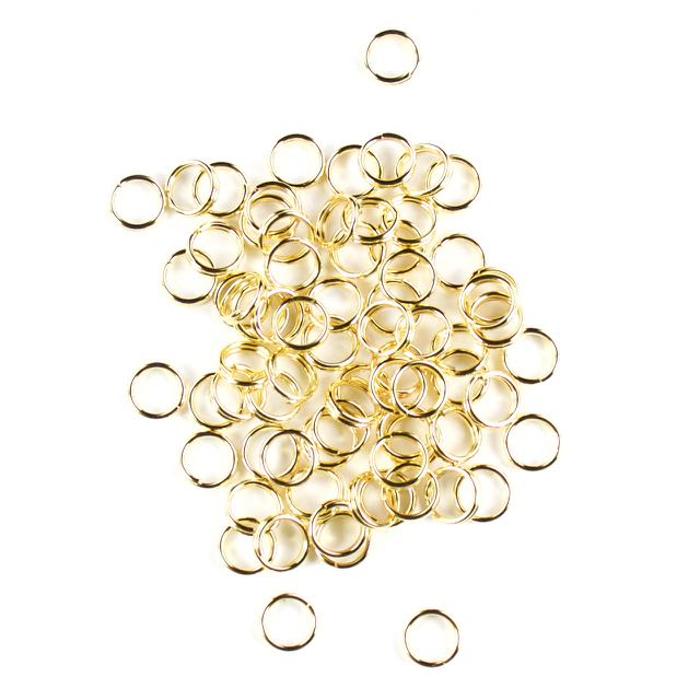 7mm Split Rings - Gold