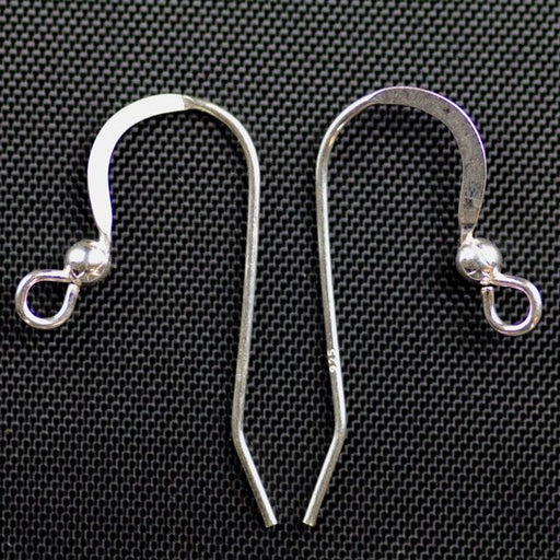 Sterling Silver  Ear Wire .028"/.7mm/21 gauge Round Wire with 2.5mm Ball