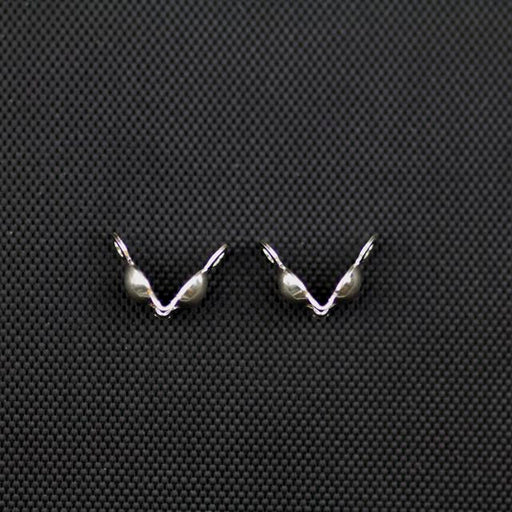 Sterling Silver Bead Tip with  2 Closed Rings