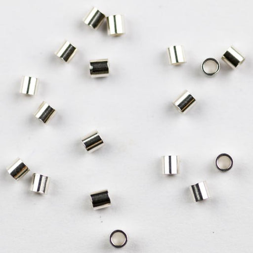 Basic Elements Crimp Tube Beads & Smooth Crimp Covers, 2x2mm and 4mm,  Silver Plated (48 Pieces) 