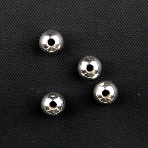 Sterling Silver 6mm Smooth Round Seamless Light Weight Bead with 1.9mm Hole