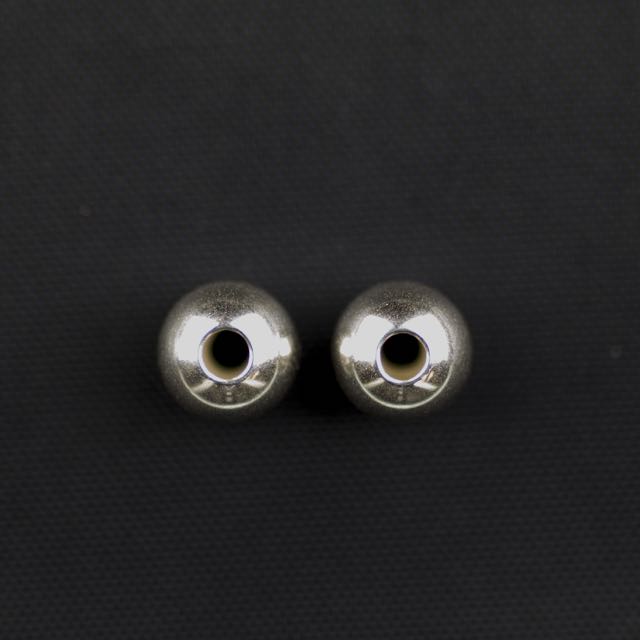 Sterling Silver 8mm Smooth Round Seamless Light Weight Bead with 2.5mm Hole