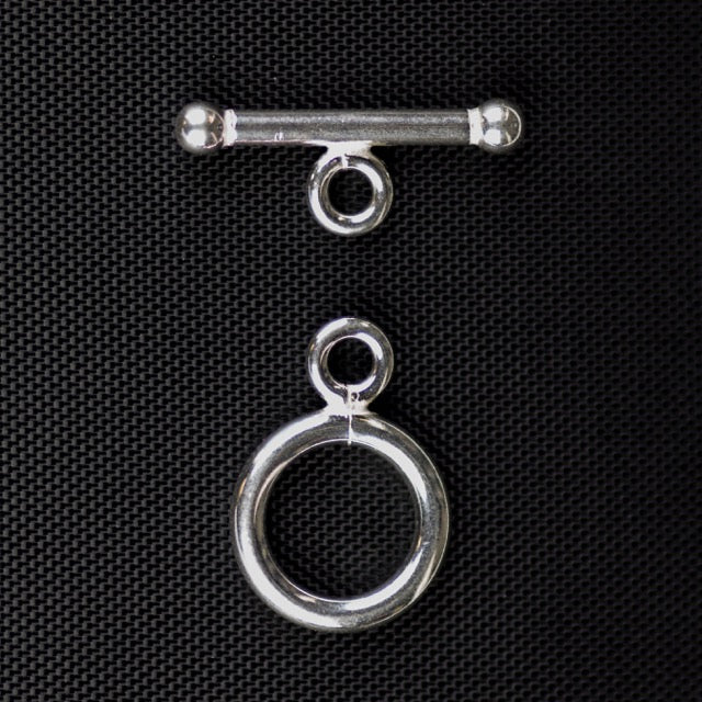Sterling Silver 12mm Round Toggle Clasp