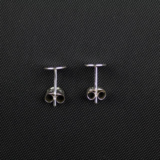 Sterling Silver 6mm Flat Pad with Post