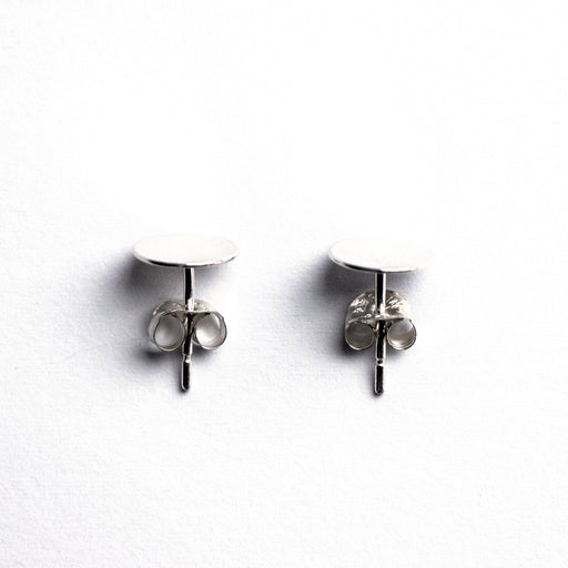 Sterling Silver 8mm Flat Pad with Post
