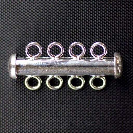 Sterling Silver 12mm x 16mm Tube Clasp with 4 Rings