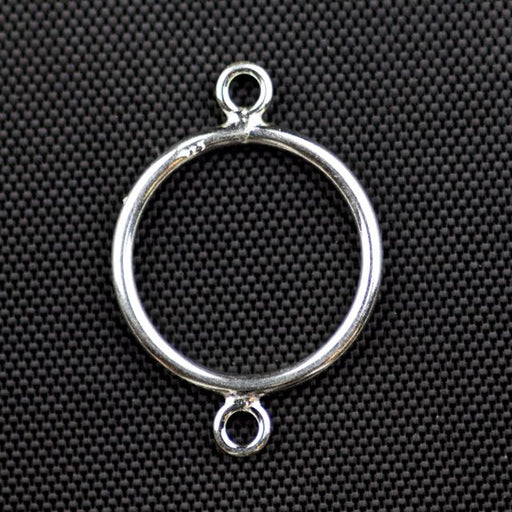 Sterling Silver Round Chandelier Link 14mm with  1+1 Rings