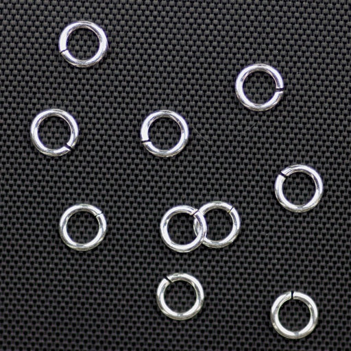 Sterling Silver 21 gauge .028"/4mm OD Jump Ring  - Open