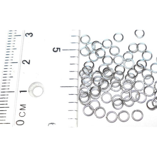 24awg(0.5mm) 3/32in. (2.5mm) ID  5.0AR Machine Cut Stainless Steel Jump Rings