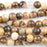 6mm Round WOOD OPALITE - 8 inch Strand