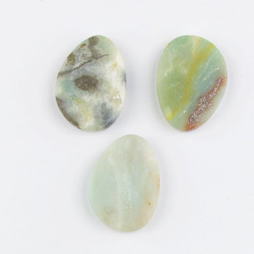 25mm x 35mm Matte BLACK GOLD AMAZONITE Free Form Oval