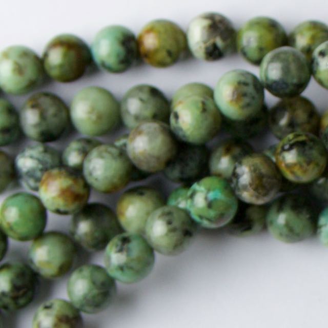 8mm Round AFRICAN TURQUOISE - 8 inch Strand