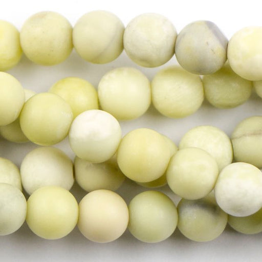 6mm Round Matte AUSTRALIAN BUTTER JASPER - 8 inch Strand
