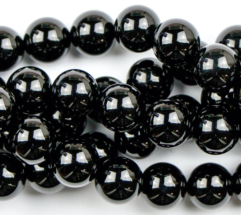 10mm Round ONYX - 8 inch Strand