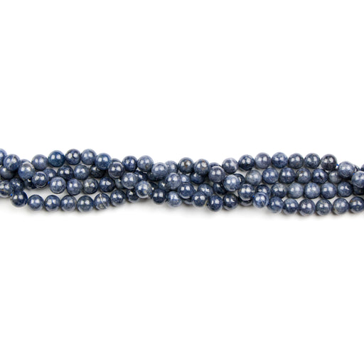 6mm Round Blue SAPPHIRE - 8 inch Strand