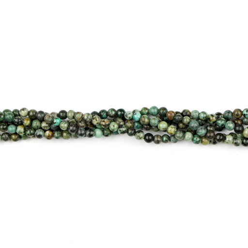 4mm Round AFRICAN TURQUOISE - 8 inch Strand