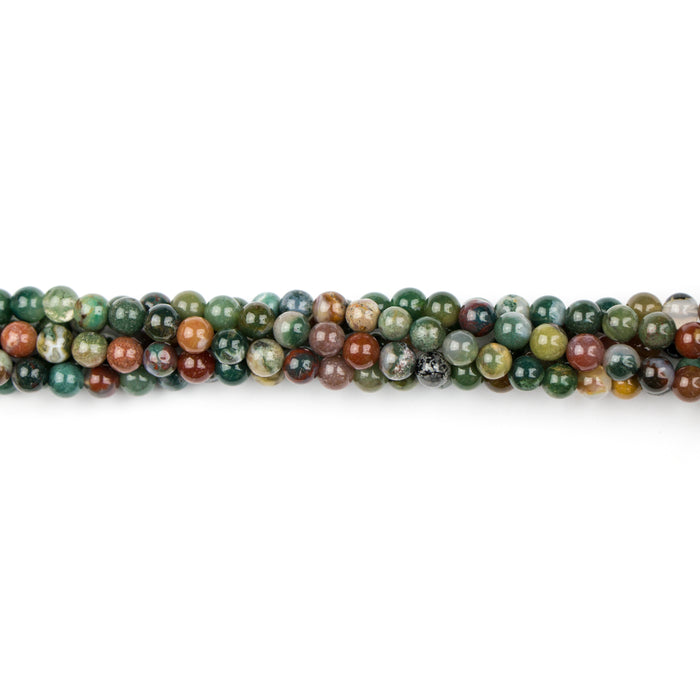6mm Round FANCY JASPER - 8 inch Strand
