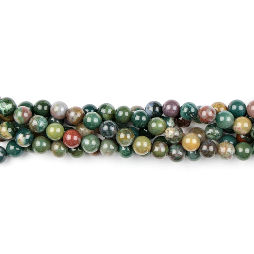 8mm Round FANCY JASPER - 8 inch Strand