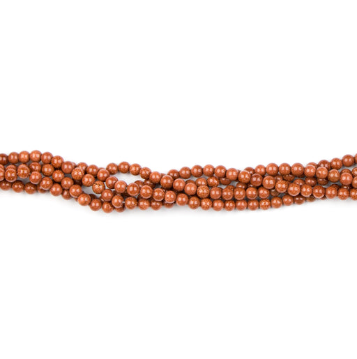 4mm Round GOLDSTONE - 16 inch Strand
