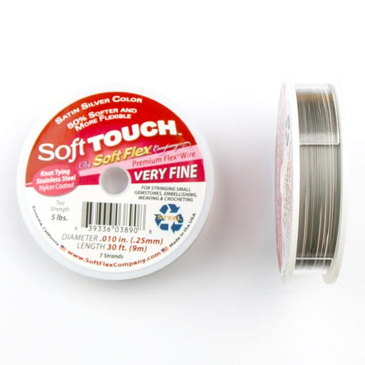 Soft Touch Very Fine .010 inch (.25mm) Wire - Satin Silver