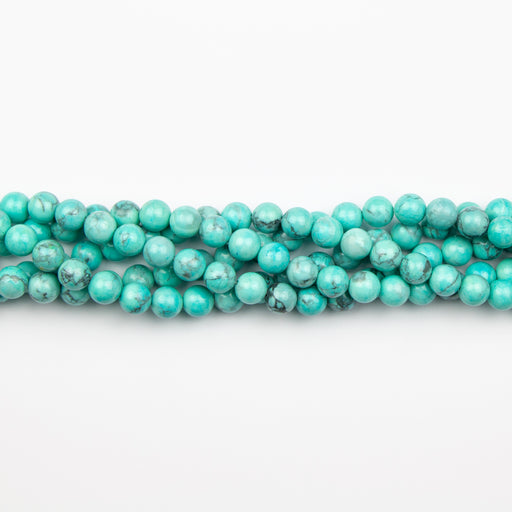 8mm Round BLUE HOWLITE - 16 inch Strand