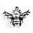 Honeybee Charm - Antique Silver Plate