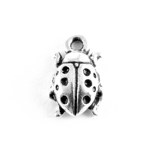 Ladybug Charm - Antique Silver Plate