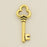 Key Charm - Antique Gold Plate