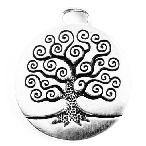 Tree of Life Pendant - Antique Silver Plate