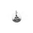 Buddha Charm - Antique Silver Plate