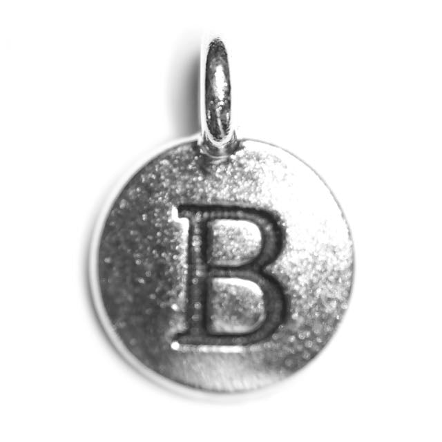 Letter "B" Charm - Antique Silver Plate