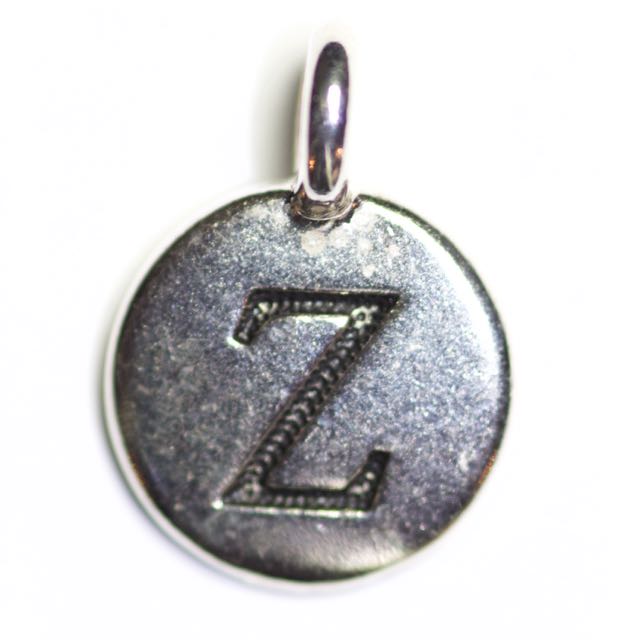 Letter "Z" Charm - Antique Silver Plate