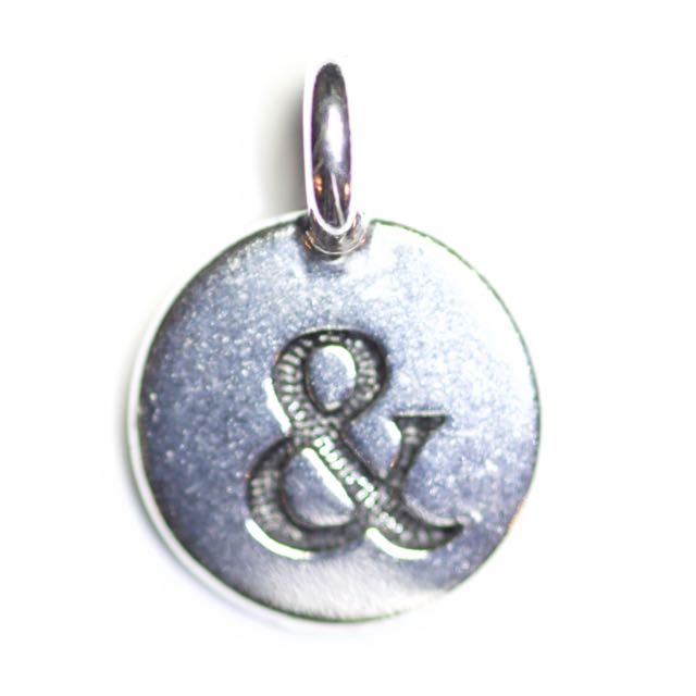 Ampersand Charm - Antique Silver Plate