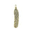 2 Feather Pendant - Antique Gold Plate