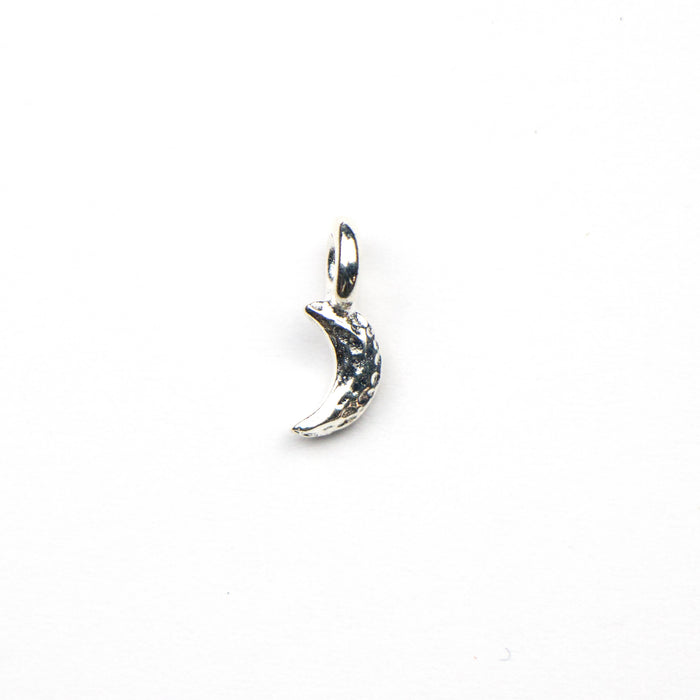 Crescent Moon Charm - Silver Plate