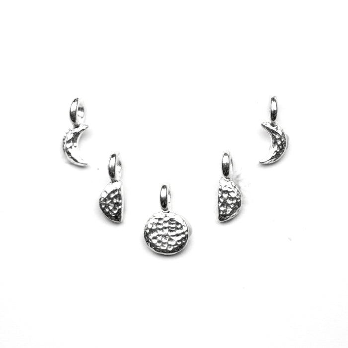 Moon Phases Charm Set - Silver Plate