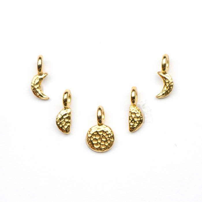 Moon Phases Charm Set - Gold Plate