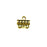 Beaded 2-1 Link - Antique Gold Plate